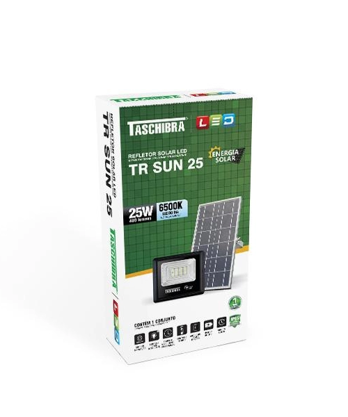 Refletor Led Solar Tr Sun 25w 6500k PT - Taschibra